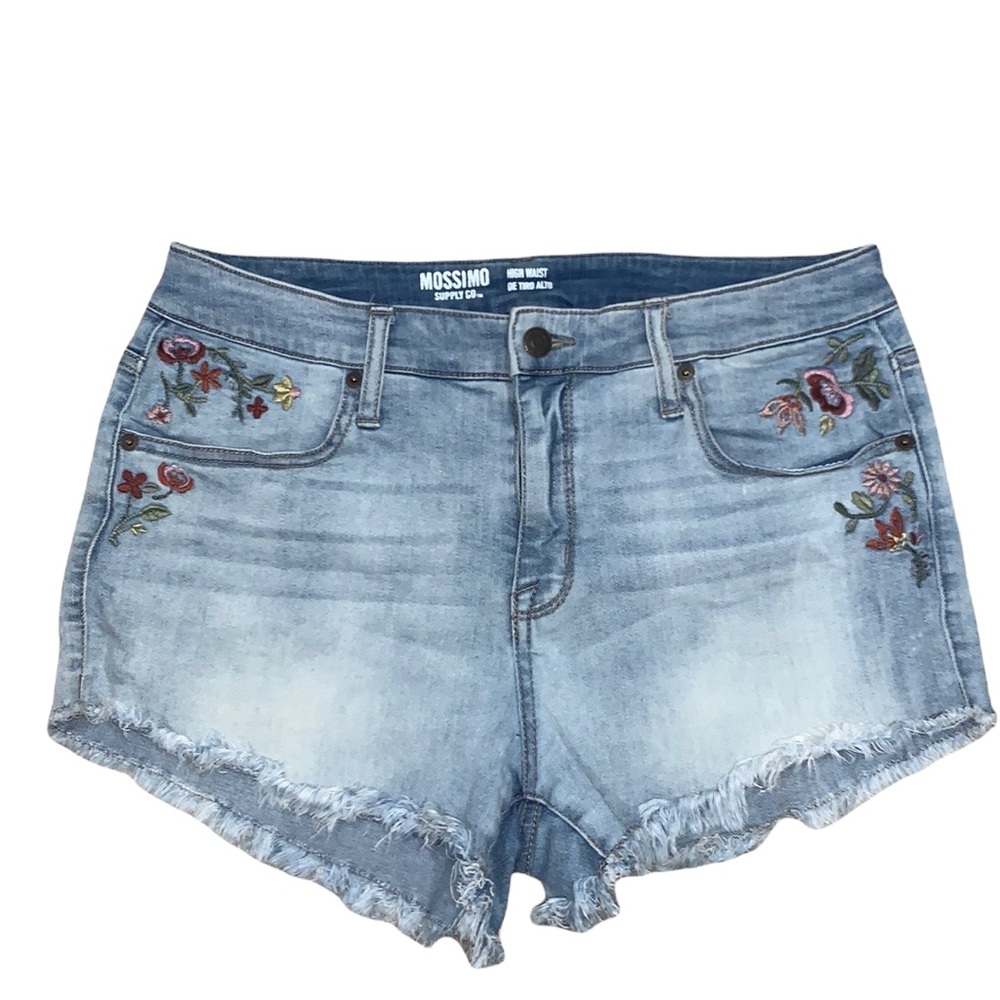 🎄Mossimo • Floral Jean Shorts • 12